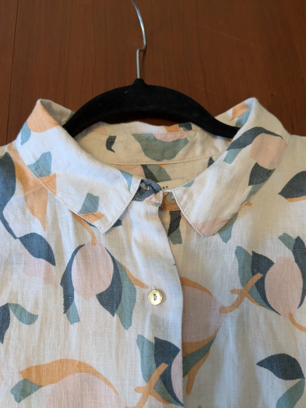 Rachel Zoe Lightweight Linen Floral Button Up Shirt